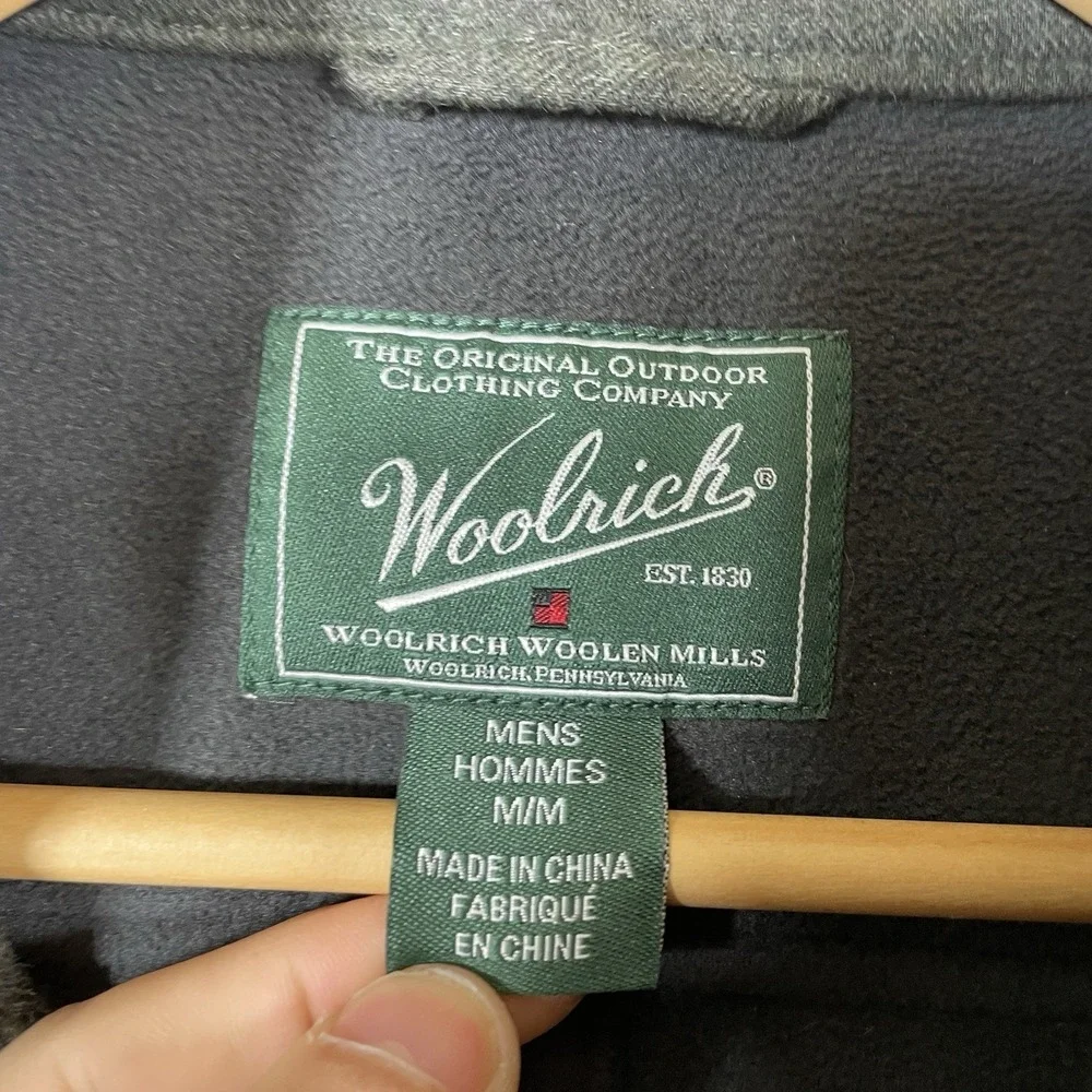 Woolrich Vest Mens Medium Utility Soft Shell Cotton Insulated Sherpa Lined